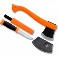 Набор Morakniv Outdoor Kit Orange, нож Morakniv 2000 нержавеющая сталь, цвет оранжевый + топор купить в Ульяновске