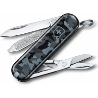 Нож перочинный Victorinox  Classic, сталь X55CrMo14, рукоять Cellidor®, синий камуфляж купить в Ульяновске