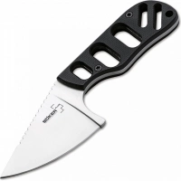 Нож с фиксированным клинком шейный Chad Los Banos Design SFB Neck, Boker Plus 02BO321, сталь 440C Satin, рукоять стеклотекстолит G10 купить в Ульяновске