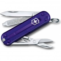 Нож Victorinox Classic SD Colors, Persian Indigo (0.6223.T29G) фиолетовый полупрозрачный, 7 функций 58мм купить в Ульяновске