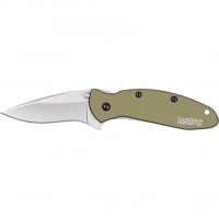 Складной полуавтоматический нож Kershaw Scallion Olive, сталь 420HC, рукоять алюминий купить в Ульяновске