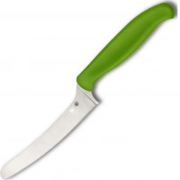 Универсальный кухонный нож Spyderco Z-Cut Offset Kitchen Green, сталь CTS™ — BD1 Alloy, рукоять зеленый полипропилен купить в Ульяновске